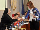 Cristina Bellon, premiazione 